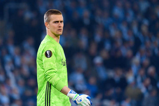 Goalkeeper Karl-Johan Johnsson of FC Köpenhamn