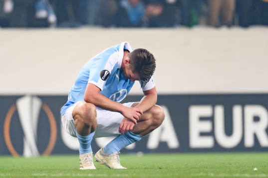 Markus Rosenberg of Malmö FF looks dejected