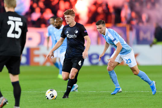 Jens Stage of FC Köpenhamn and Marcus Antonsson of Malmö