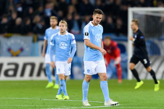 Markus Rosenberg of Malmö FF looks dejected