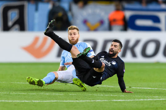Rasmus Bengtsson of Malmö FF and Michael Santos of FC