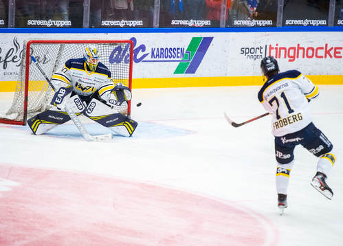 s målvakt Hugo Alnefelt och Linus Fröberg