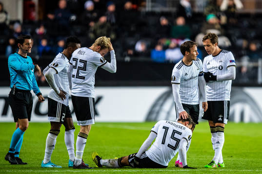 Anders Trondsen of Rosenborg in pain