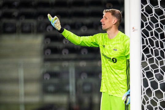 Goalkeeper André Hansen of Rosenborg