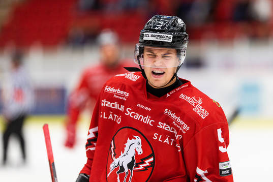 Vita Hästens Anton Danielsson reagerar