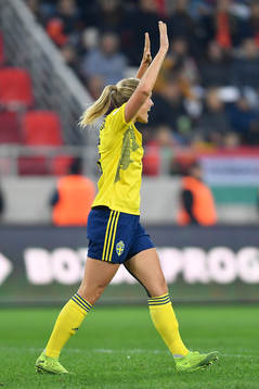 Magdalena Ericsson of Sweden celebrates