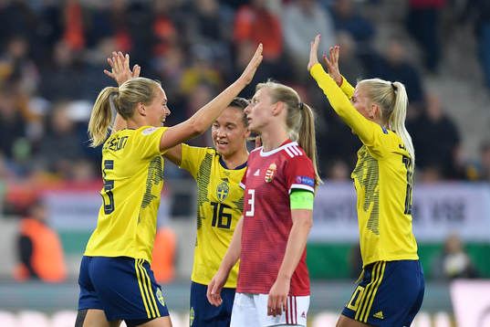 Magdalena Ericsson, Julia Zigiotti and Sofia Jakobsson of