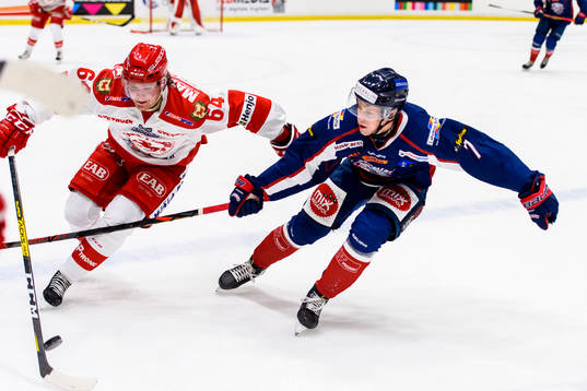 Troja/Ljungbys Emil Ericsson och  Halmstads Melker Iversen