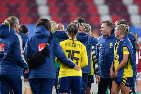 Peter Gerhardsson, he'd coach of Sweden reacts