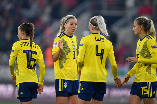 Linda Sembrant, Hanna Glas and Nathalie Bjorn of Sweden