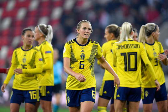 Magdalena Ericsson of Sweden celebrates