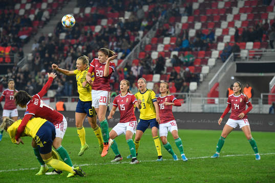Magdalena Ericsson of Sweden vies against Lilla Turanyi of