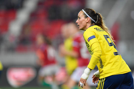Kosovare Asllani of Sweden reacts