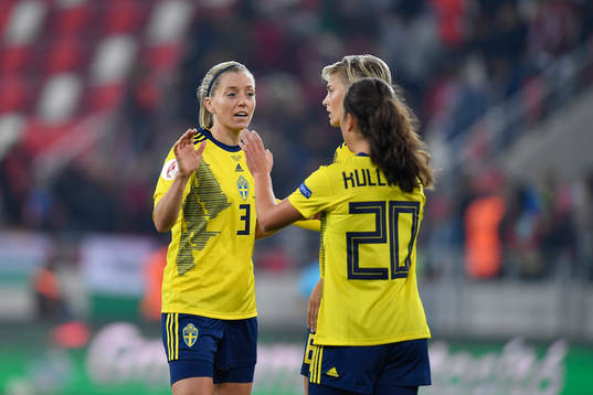 Linda Sembrant, Lina Hurtig and Loreta Kullashi of Sweden