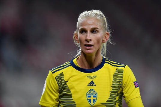 Sofia Jakobsson of Sweden reacts