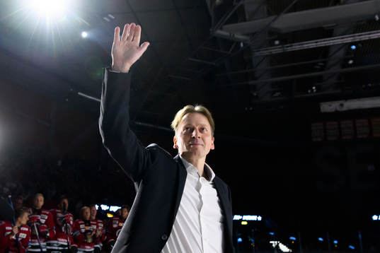 F.d. frölundaspelaren Håkan Algotsson hyllas