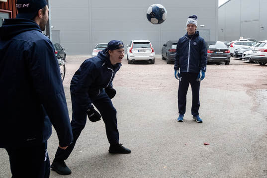 Leksands Lucas Nordsäter och Leksands Calle Själin  innan
