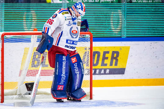 Oskarshamns målvakt Tex Williamsson deppar