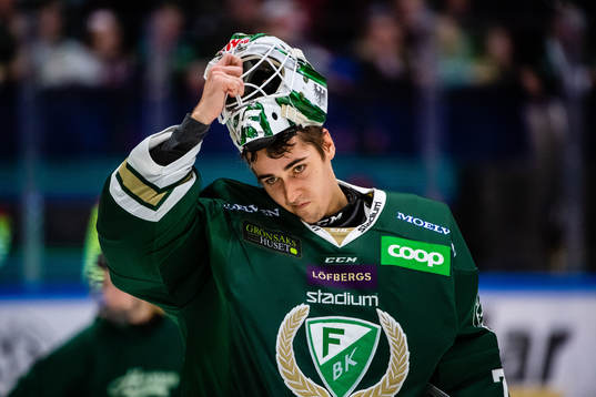 Färjestads målvakt Arvid Holm