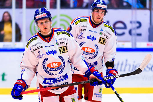 Oskarshamns Filip Sveningsson och Joakim Thelin deppar