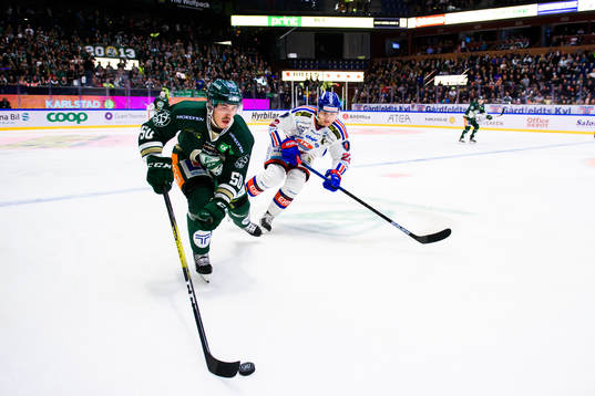 Färjestads Sebastian Erixon och Oskarshamns John Dahlström