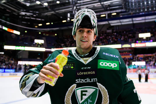 Färjestads målvakt Arvid Holm
