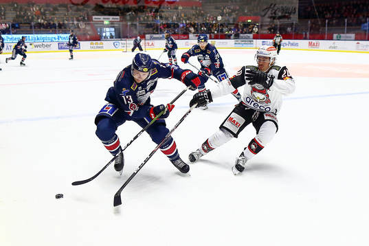 Linköpings Andrew Gordon och Malmö Redhawks Henrik Hetta
