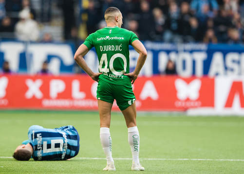 Djurgårdens Jesper Karlström och Hammarbys Nikola Djurdjic