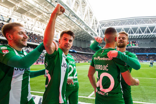 Hammarbys Darijan Bojanic, Alexander Kacaniklic och Dennis