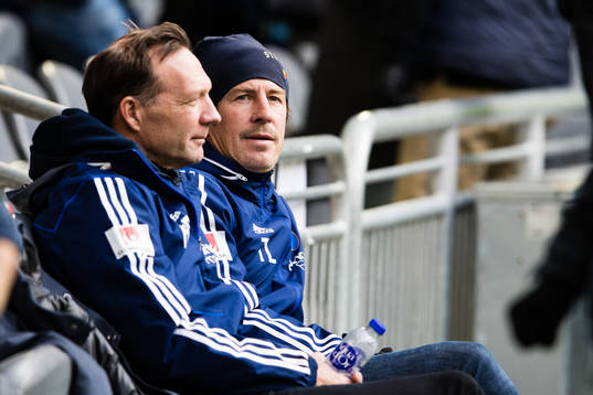 Djurgårdens tränare Kim Bergstrand och tränare Thomas