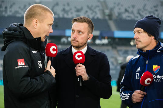 Hammarbys tränare Stefan Billborn (v) och tränare Thomas
