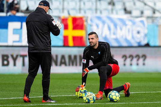 Malmö FFs målvaktstränare Jonnie Fedel och målvakt