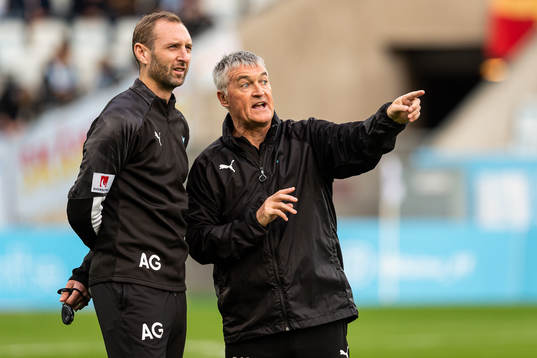 Malmö FFs assisterande tränare Andreas Georgson och Rob
