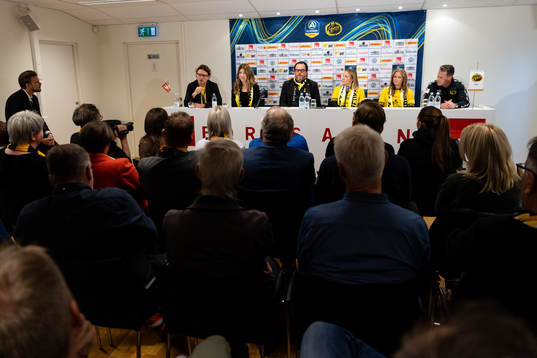 Vy under en pressträff