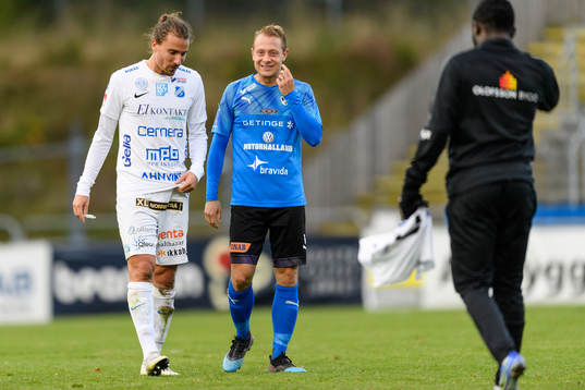 Norrbys Jonathan Azulay och Halmstads Joel Allansson
