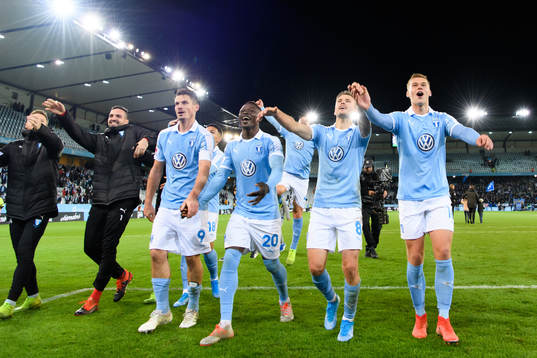 Malmö FFs spelare jublar