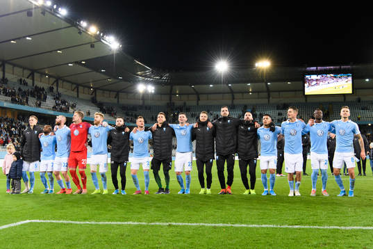 Malmö FFs spelare jublar