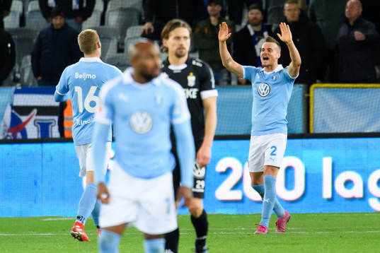 Malmö FFs Eric Larsson jublar