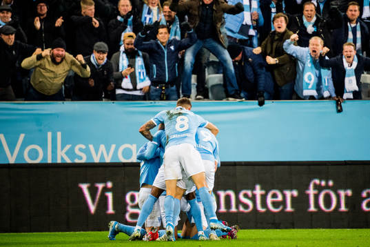 Malmö FFs spelare jublar