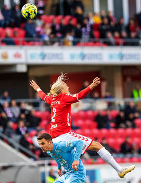 Kalmars Henrik Löfkvist och AFC Eskilstunas Kadir Hodzic