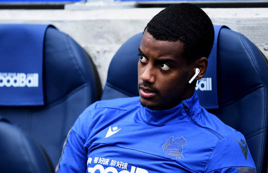 Alexander Isak of Real Sociedad looks