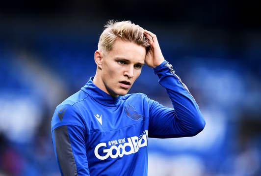 Martin Odegaard of Real Sociedad  warms up