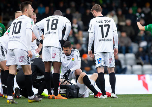 GAIS Henrique Moura Perillo ligger skadad
