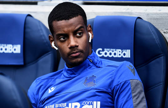 Alexander Isak of Real Sociedad looks