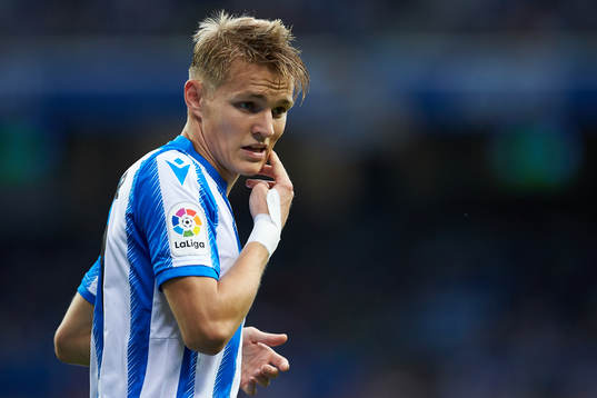 Martin Ødegaard of Real Sociedad react of Getafe CF