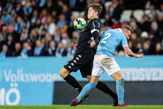 IFK Göteborgs Emil Holm och Malmö FFs Eric Larsson