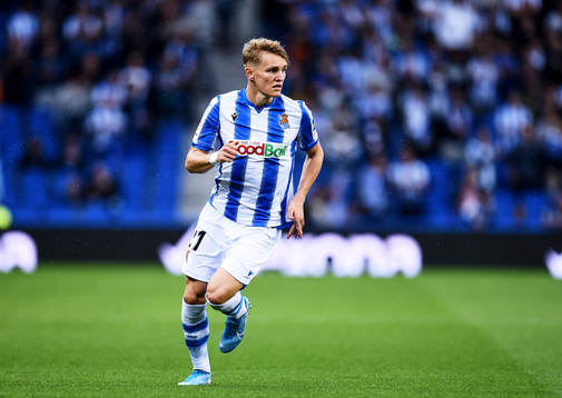 Martin Odegaard of Real Sociedad