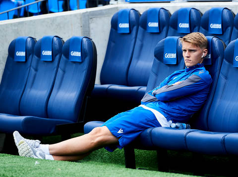 Martin Odegaard of Real Sociedad looks