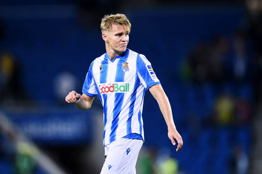 Martin Odegaard of Real Sociedad