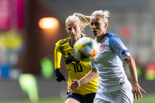 Sofia Jakobsson of Sweden and Andrea Horvathova of Slovakia